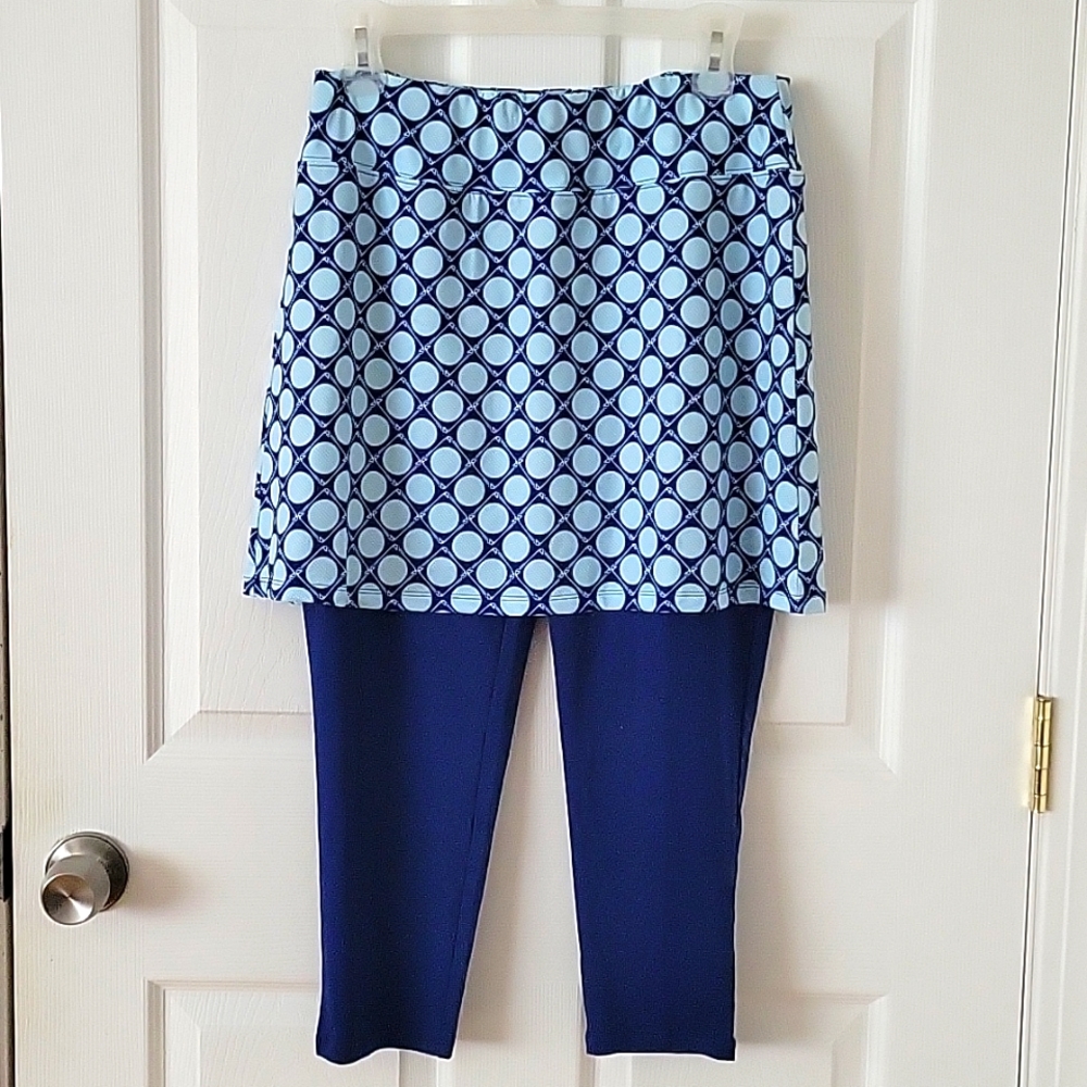 SanSoleil UV50+ golf skort capri size M blue